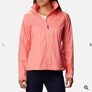 Coral Colored Columbia Titanium Rain Jacket / Wind Breaker